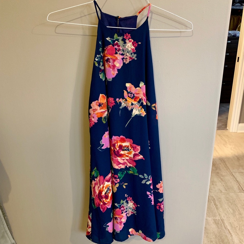 Everly floral dress in navy